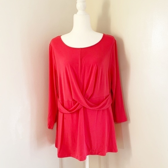 Alfani Tops - Alfani pink drapes 3/4 sleeved top
